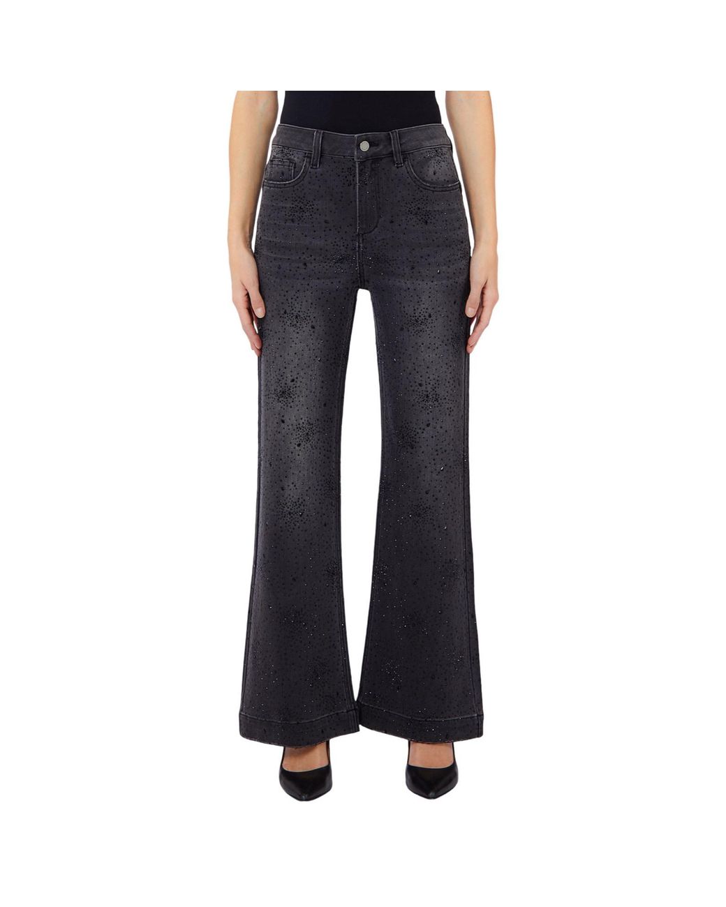 Liu Jo Black Embellished Flared Jeans