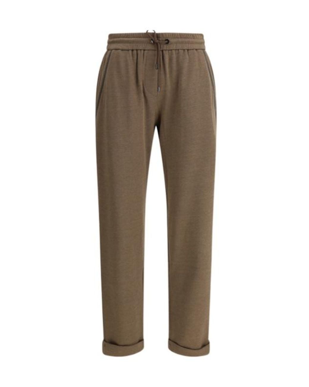 Brunello Cucinelli Gray Drawstring Tapered-Leg Sweatpants
