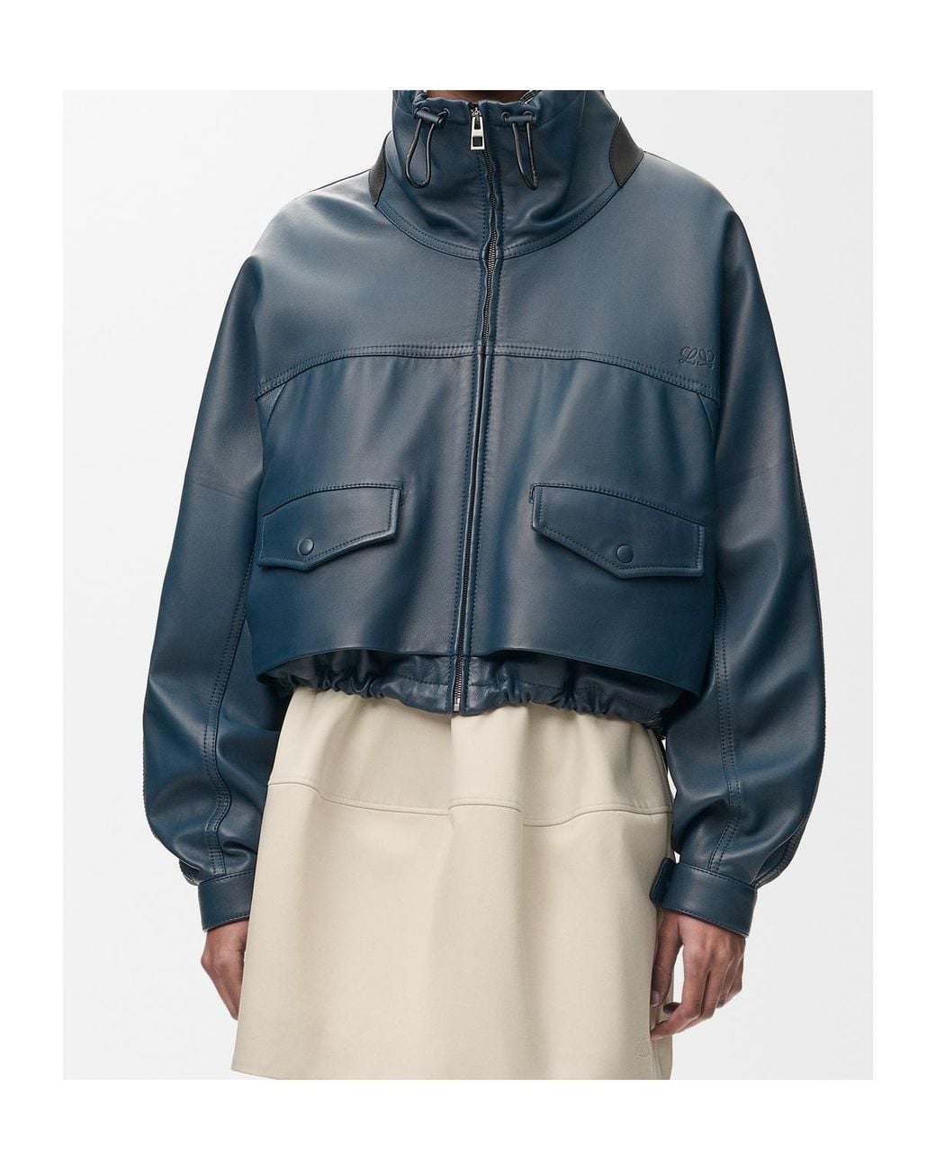 Loewe Blue High Collar Nappa Jacket