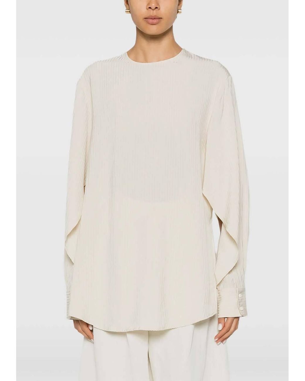 Uma Wang White Long-Sleeved Cover-Up