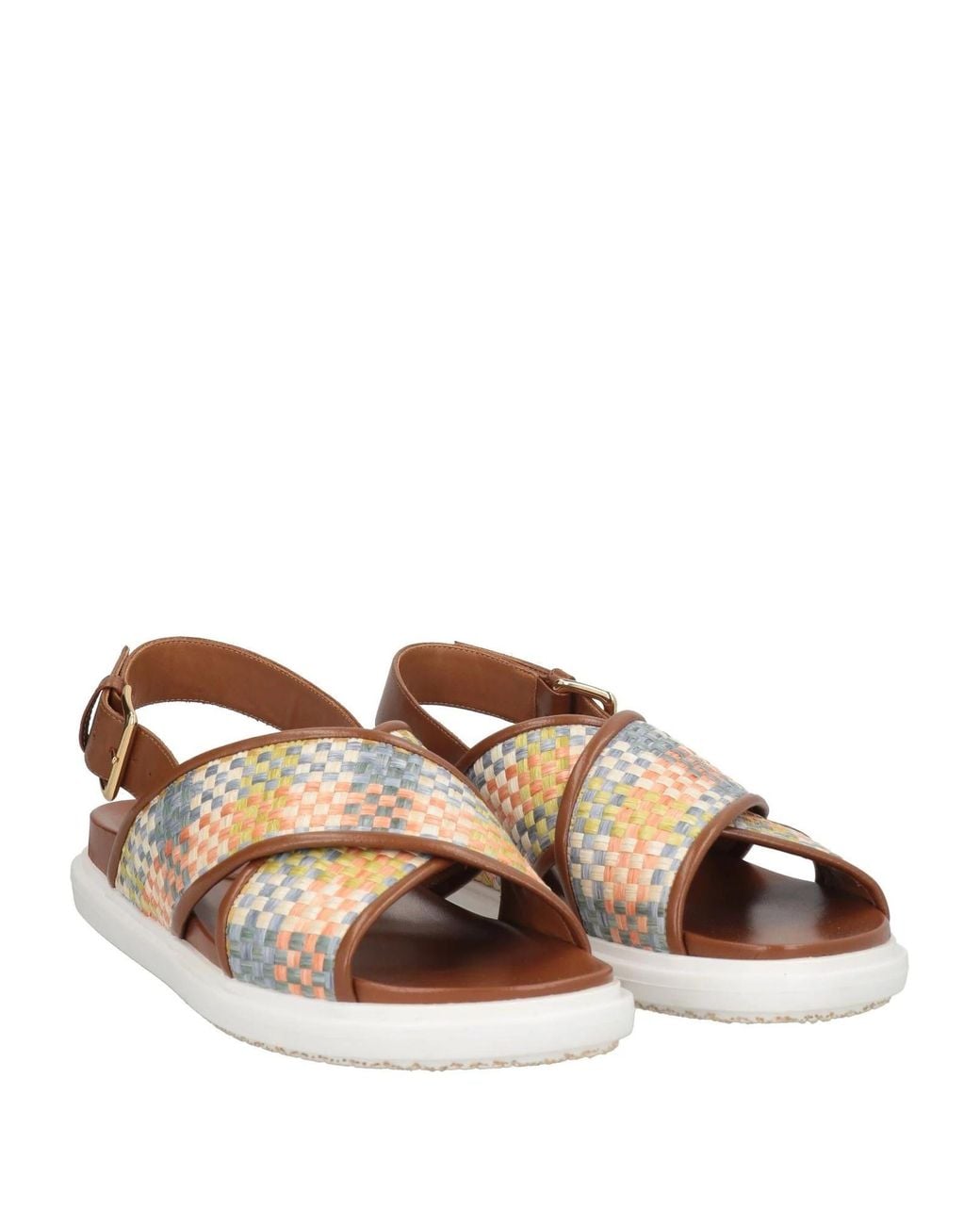 Marni Brown Casual Multi-Color Sandals