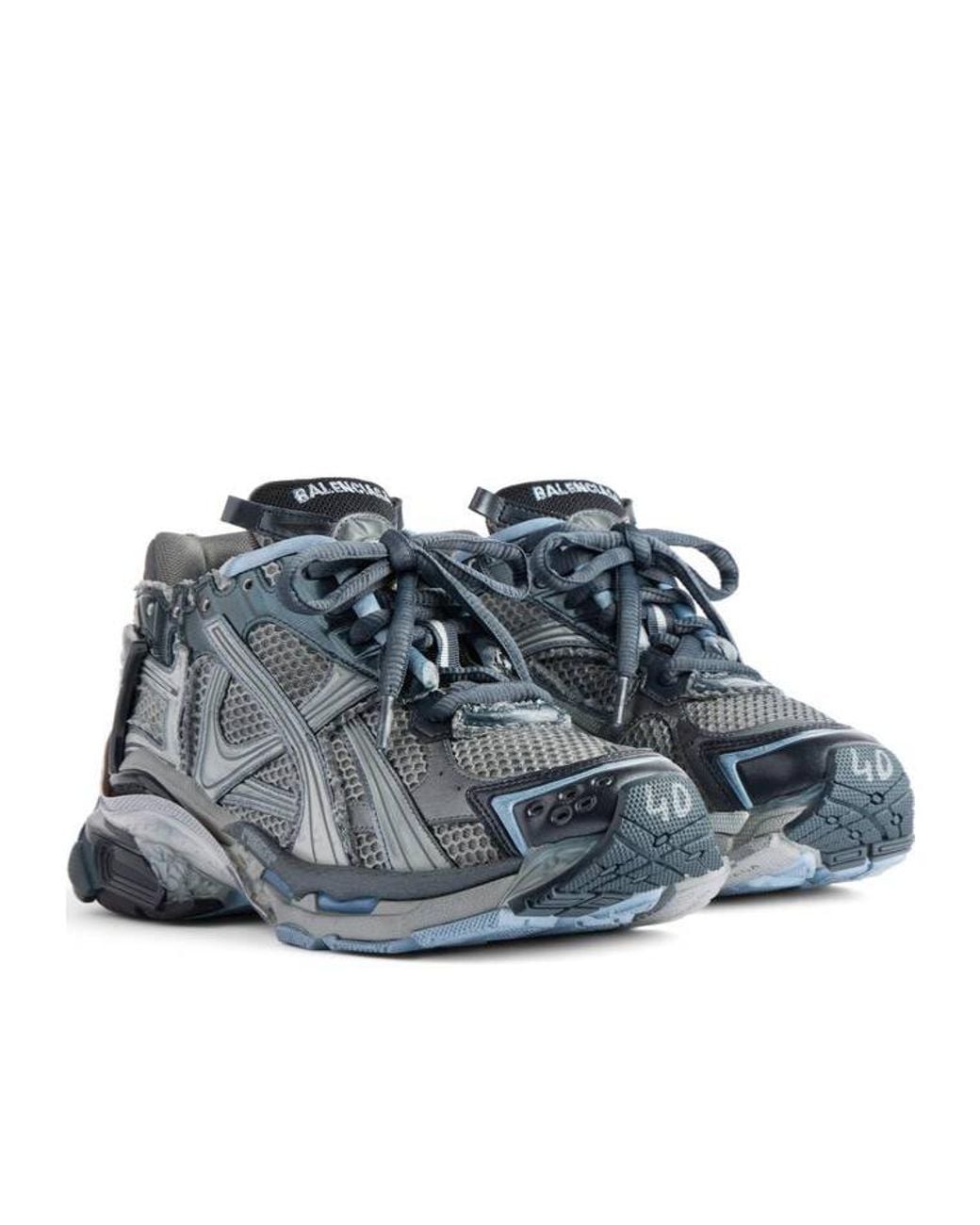 Balenciaga Blue Runner Lace-Up Sneakers for men