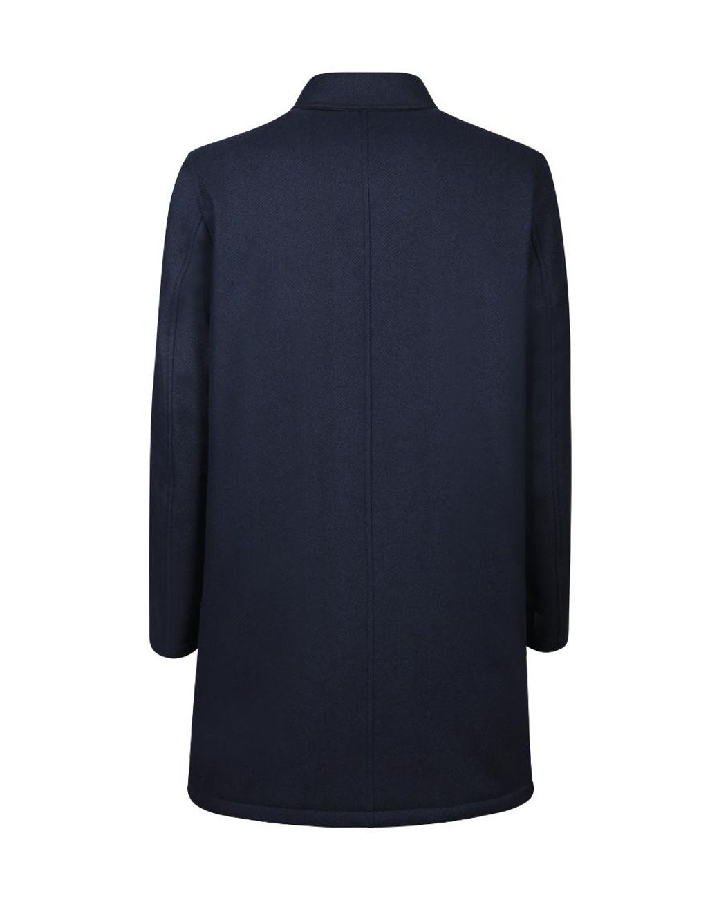 Herno Blue Single-Breasted Straight Hem Coat for men