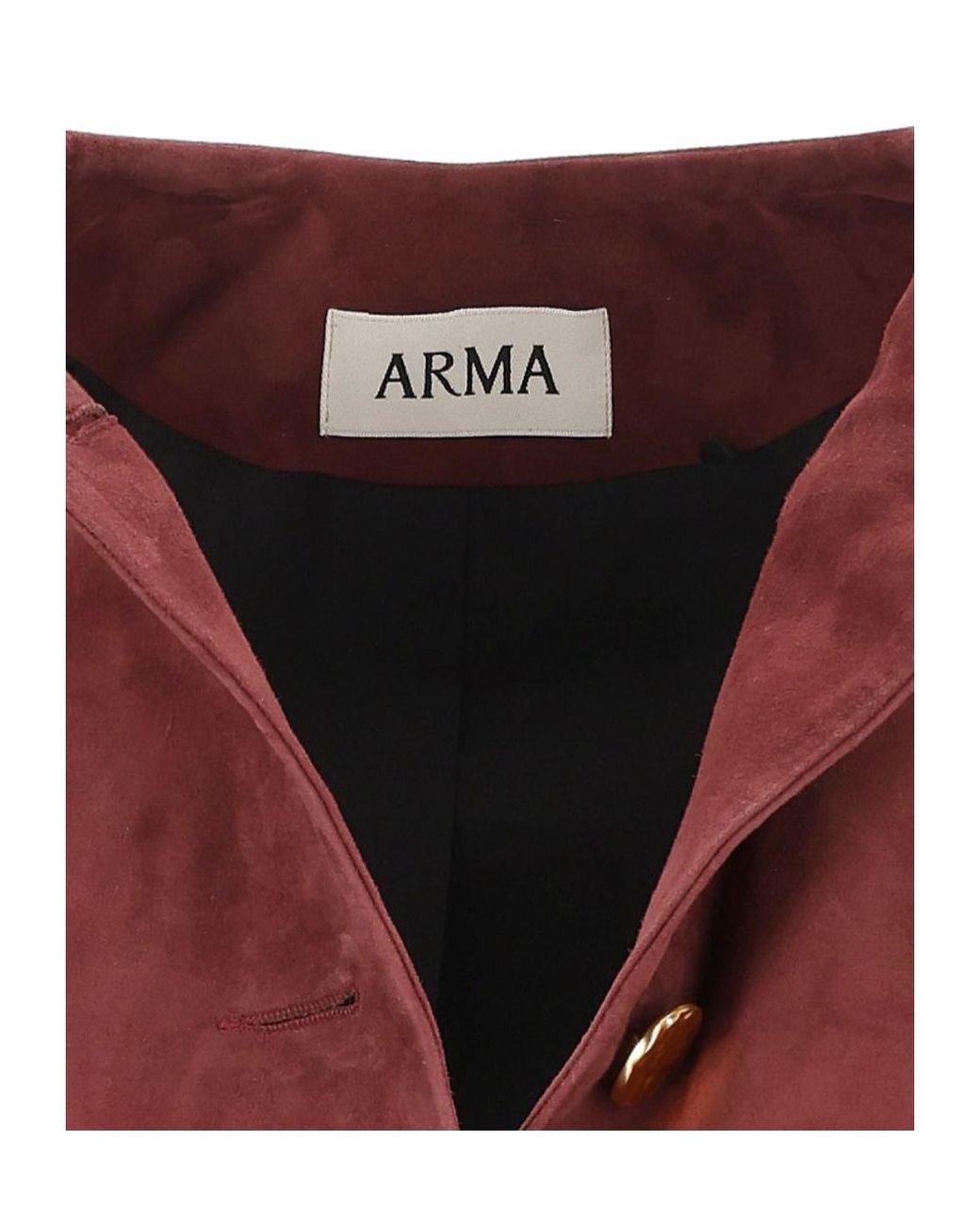 Arma Red Lorenne Goat-Suede Jacket