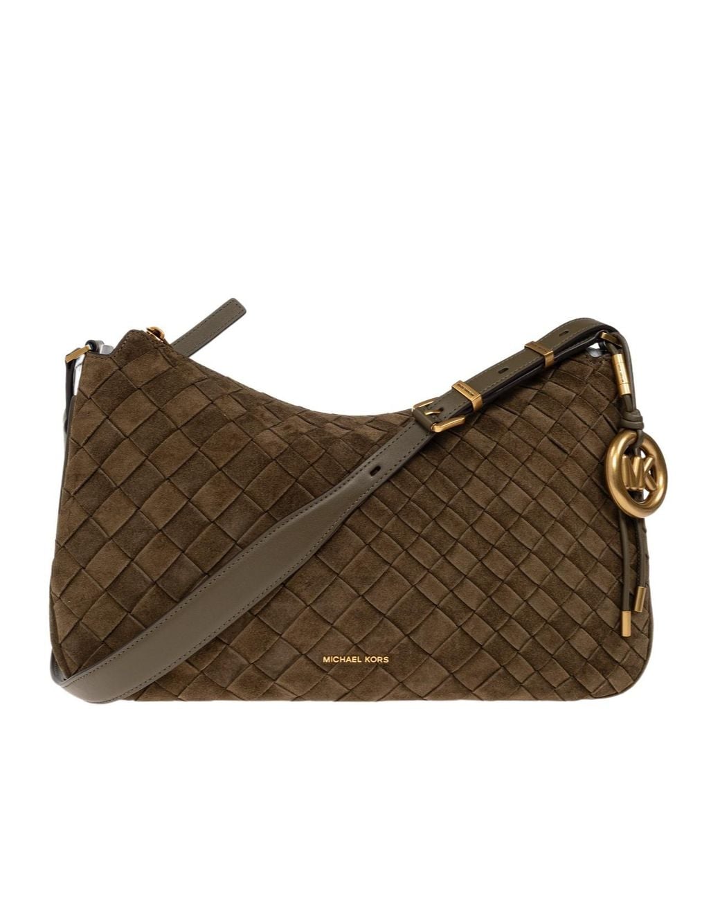 MICHAEL Michael Kors Brown Michael Kors Nolita Woven Shoulder Bag