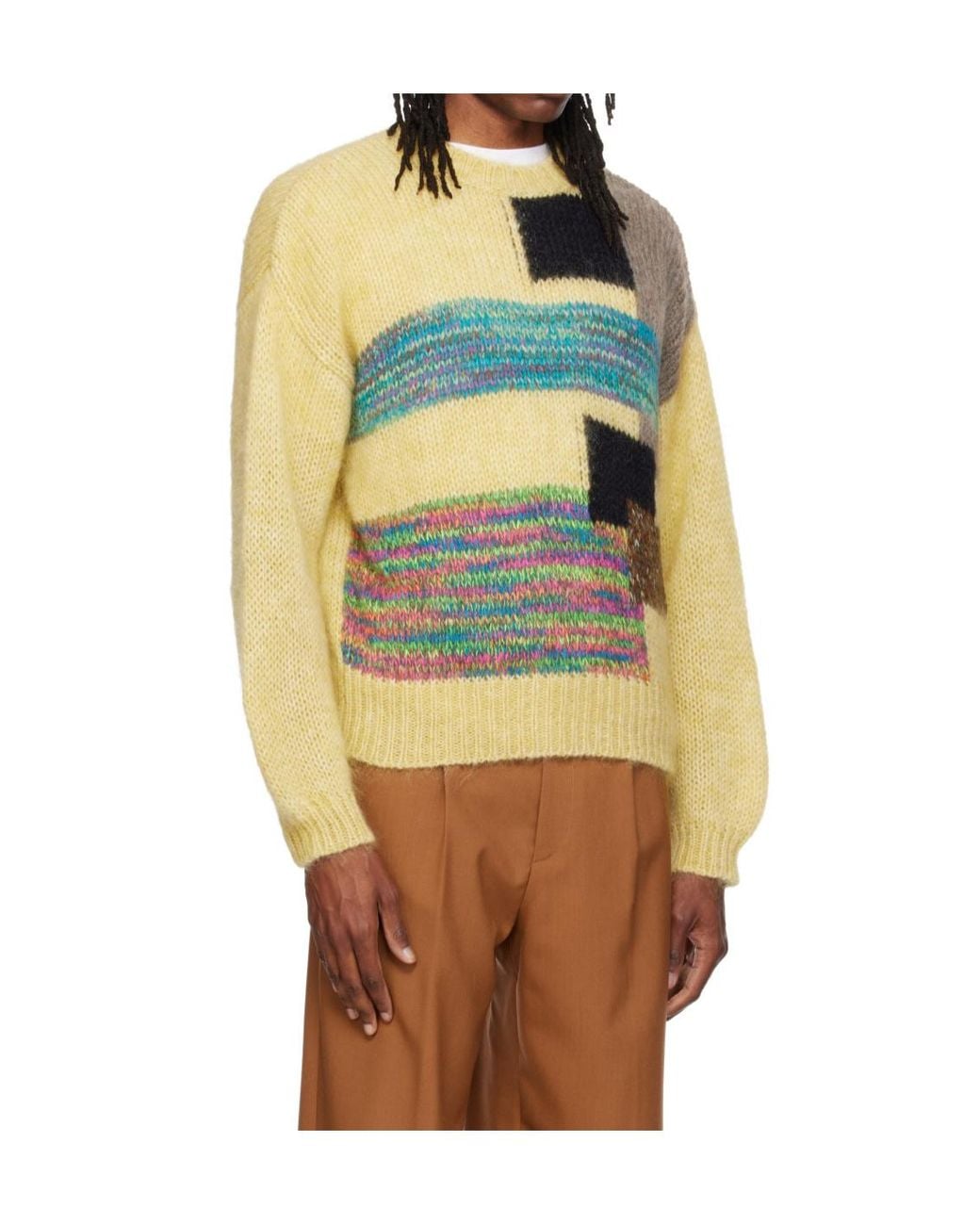 Magliano Multicolor Pasta Intarsia-Knit Sweater for men
