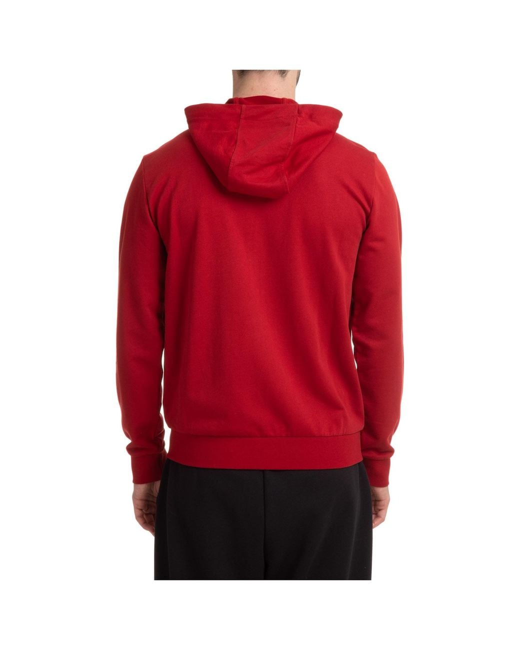 EA7 Red Logo Hooded Casual Jacket for men