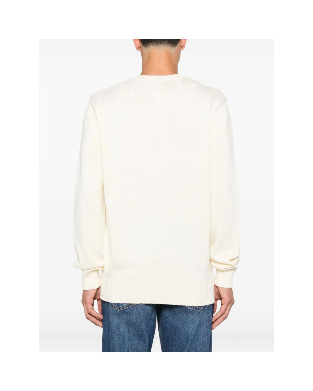 Givenchy White Logo Embroidered Knit Jumper for men