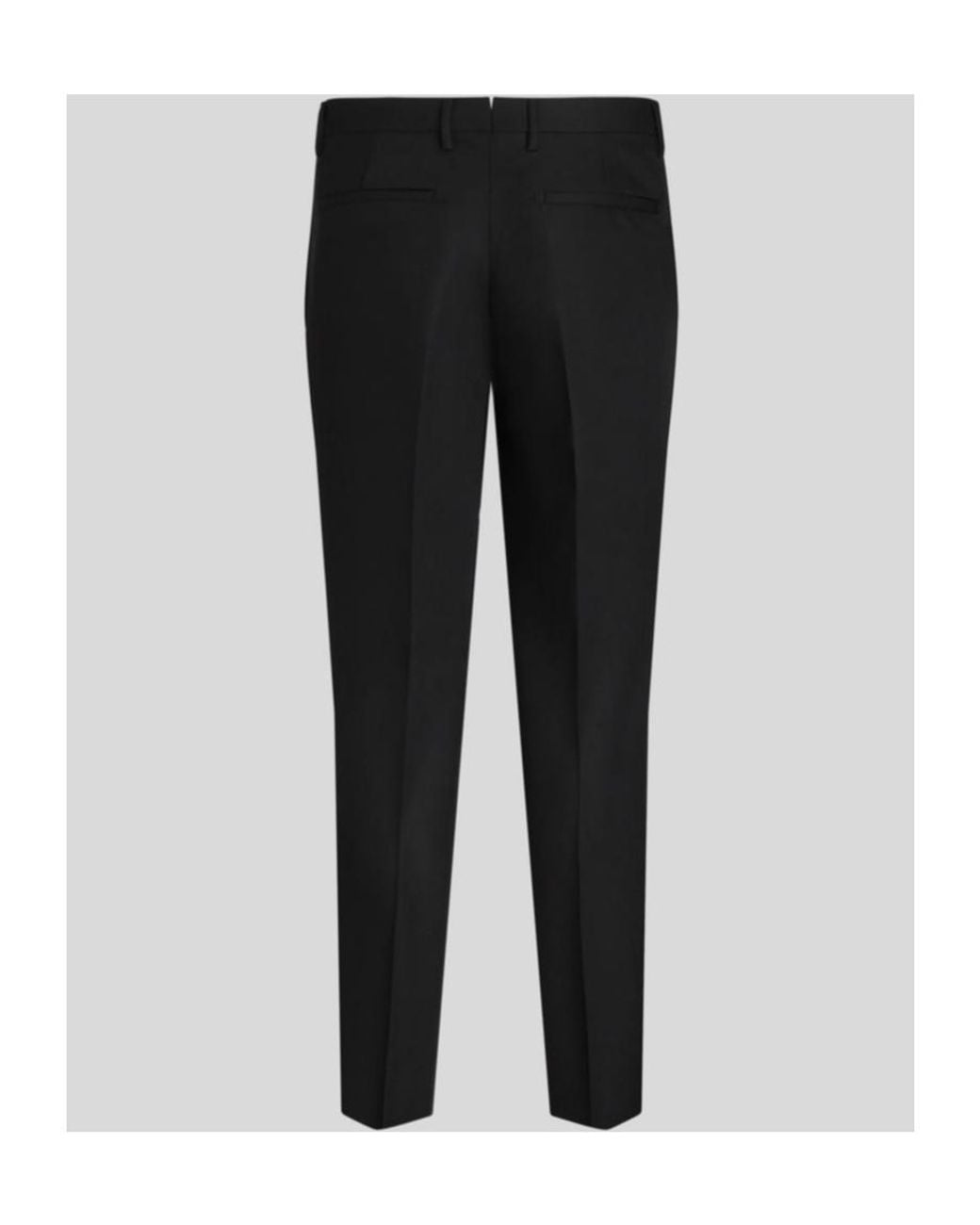 Etro Black Wool And Mohair Slim-Fit Trousers for men