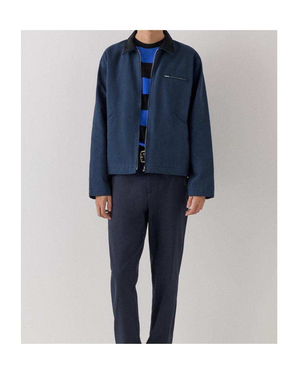 GIMAGUAS Blue Ivan Zip-Up Jacket for men