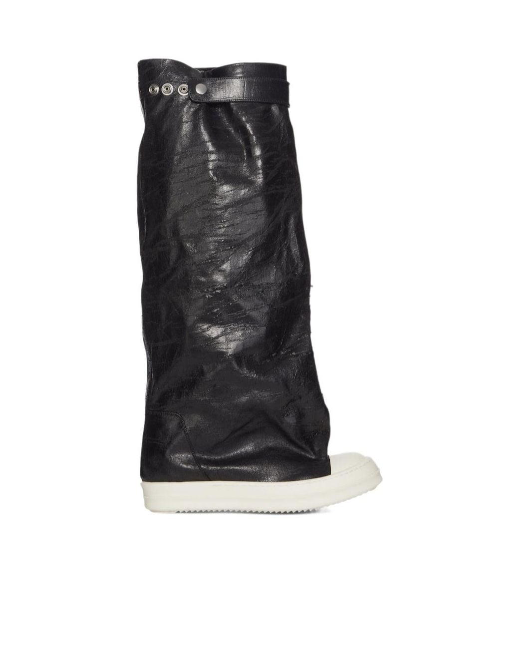Rick Owens Black Tower Elephant Round-Toe Boots