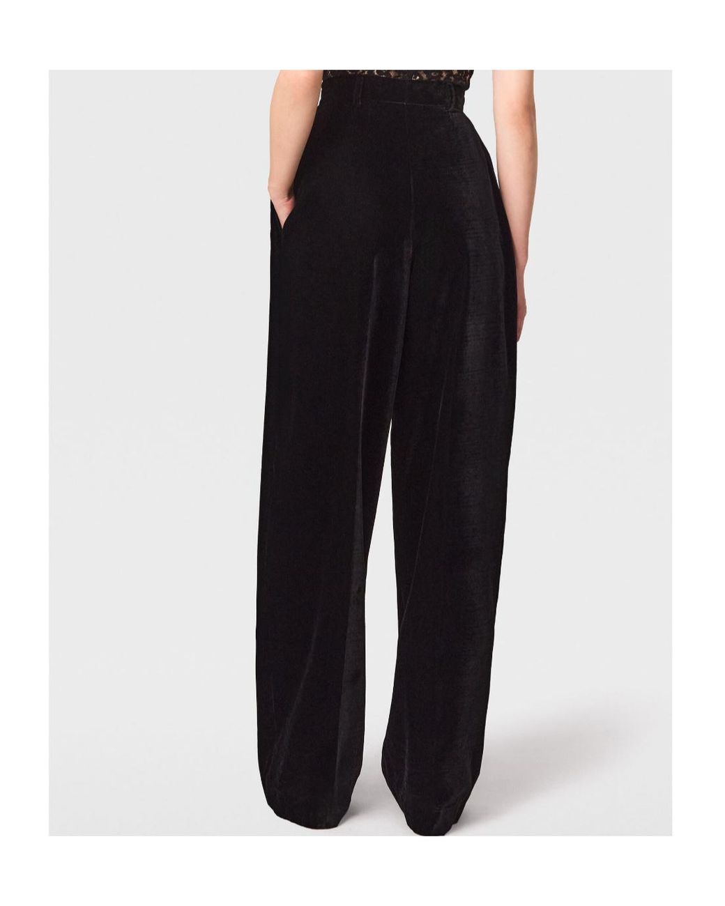 Stella McCartney Black Oversized High-Waisted Trousers