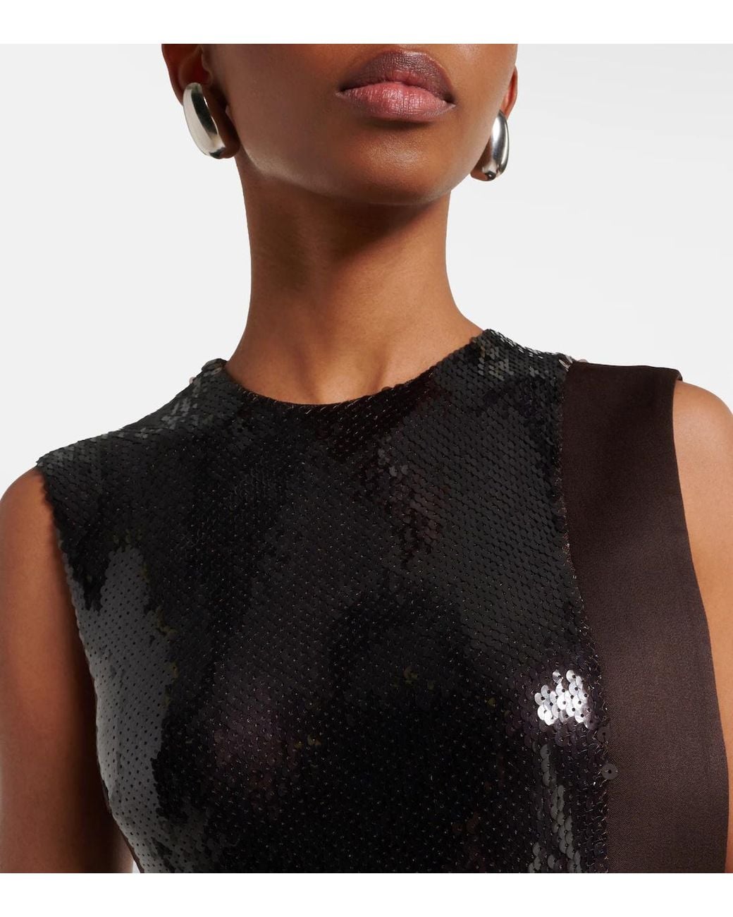 Christopher Esber Black Sequined Gown