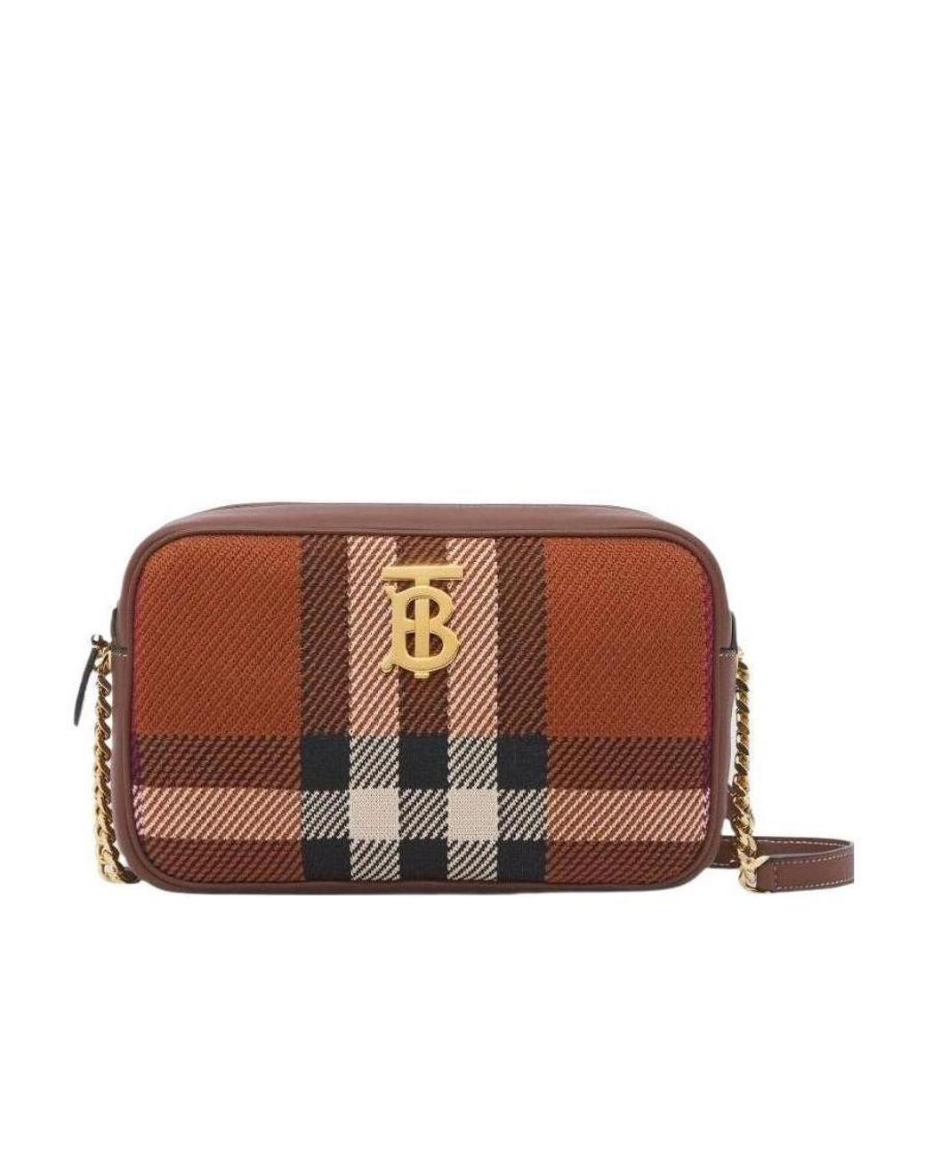 Burberry Brown Burb Lola Knit Camera Shldr Bag