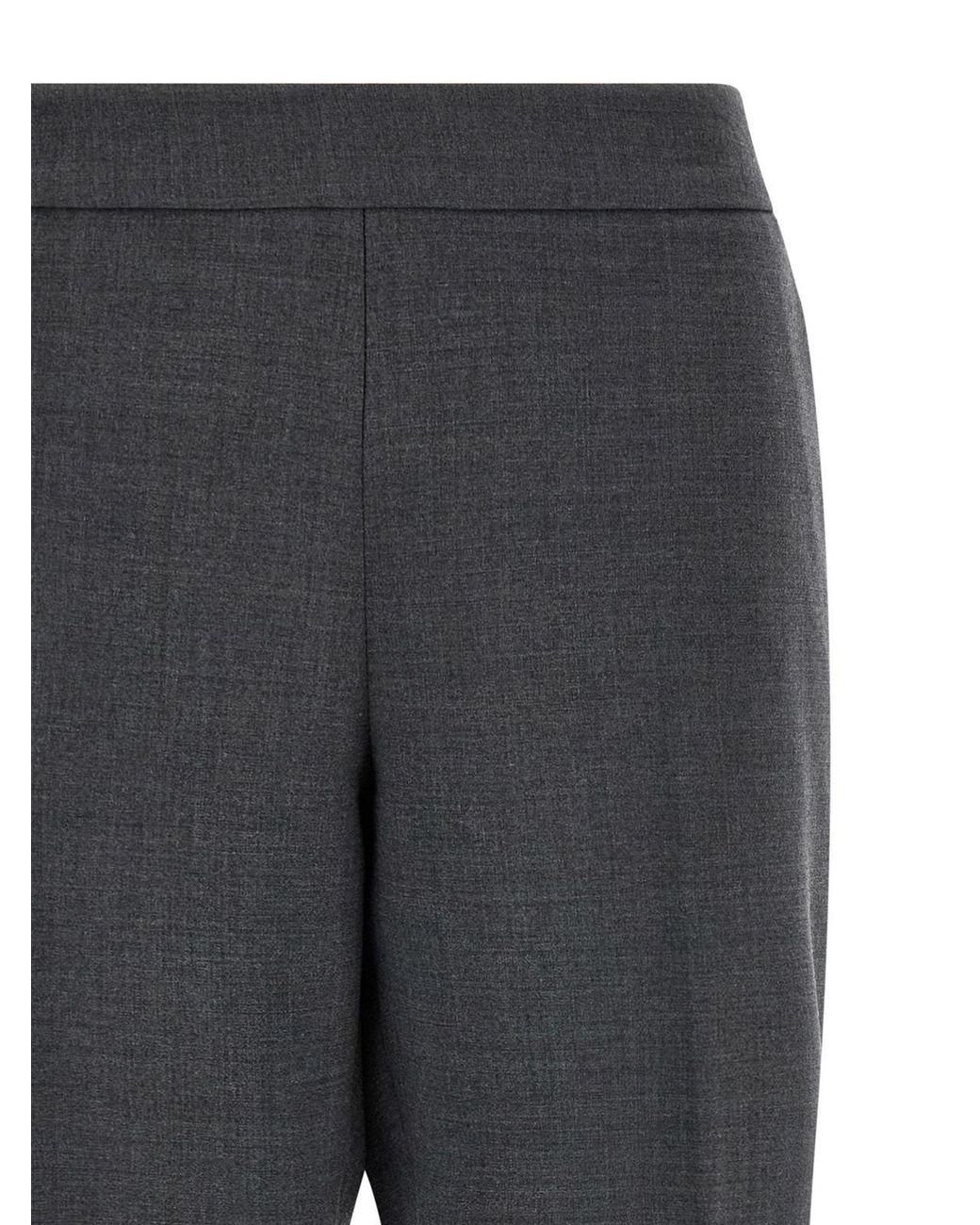 Alberto Biani Gray Cropped Turn-Up Pants