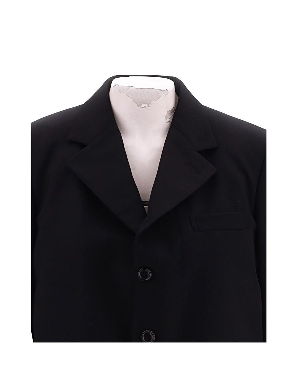 Comme des Garçons Green Single-Breasted Suit Jacket