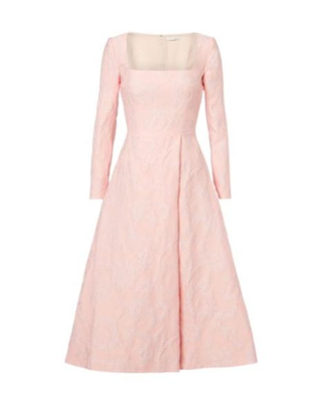Emilia Wickstead Pink Glenda Embroidered Crepe Midi Dress