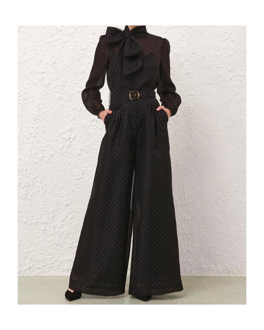 Zimmermann Black Dream Wide Leg Pants