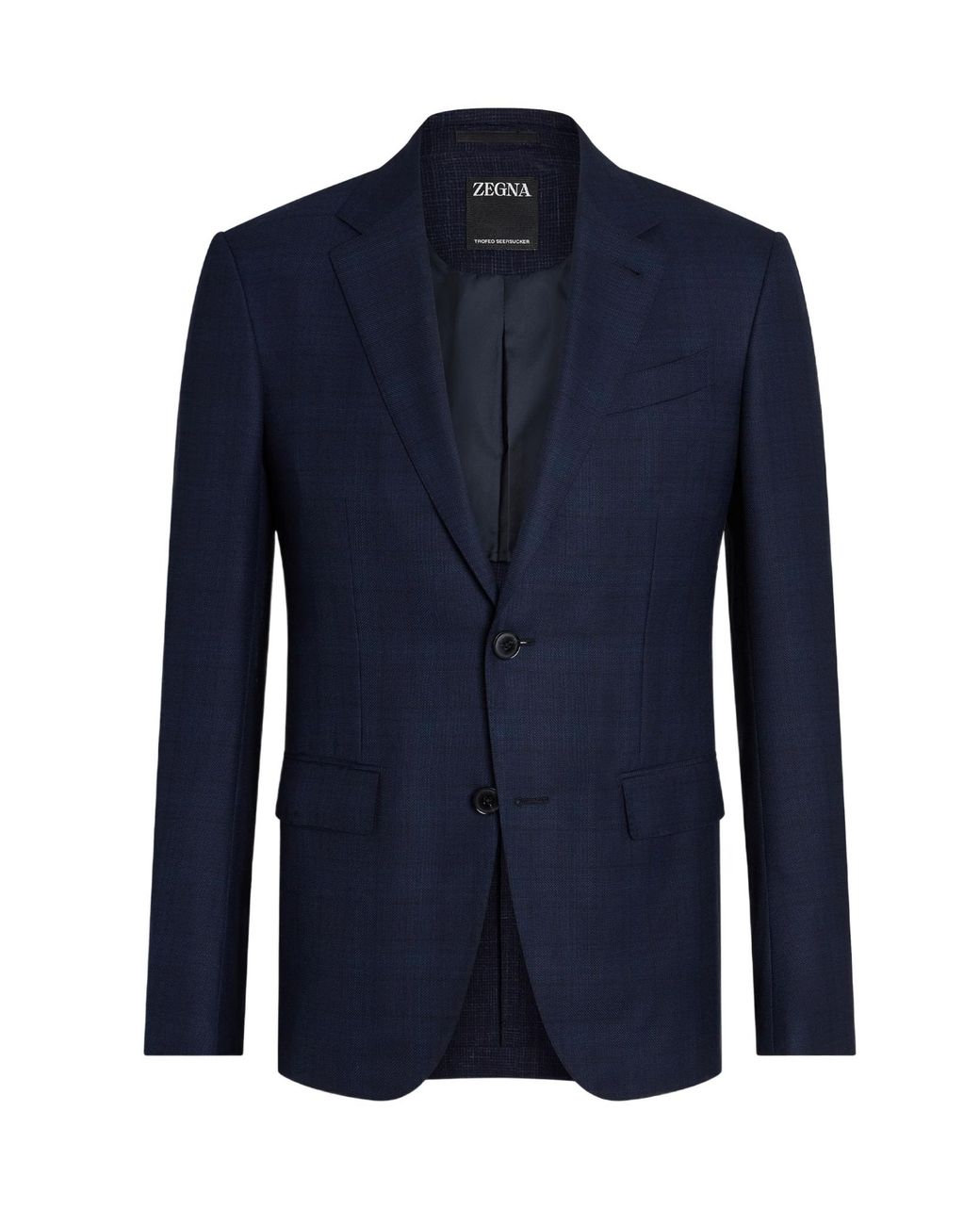 Zegna Blue Long-Sleeved Suit Jacket for men