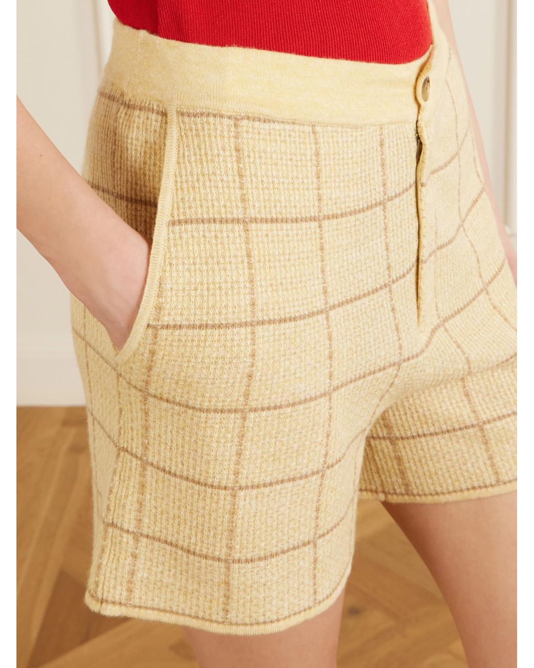 Guest In Residence Natural Comfortable Checkered Shorts