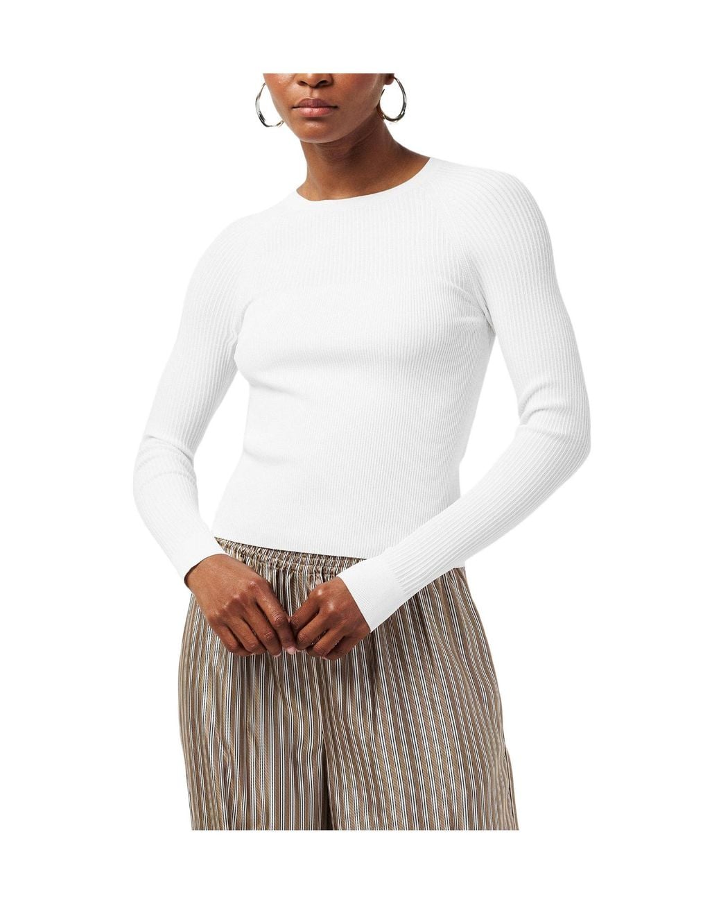Max Mara White Long-Sleeved Knit Sweater