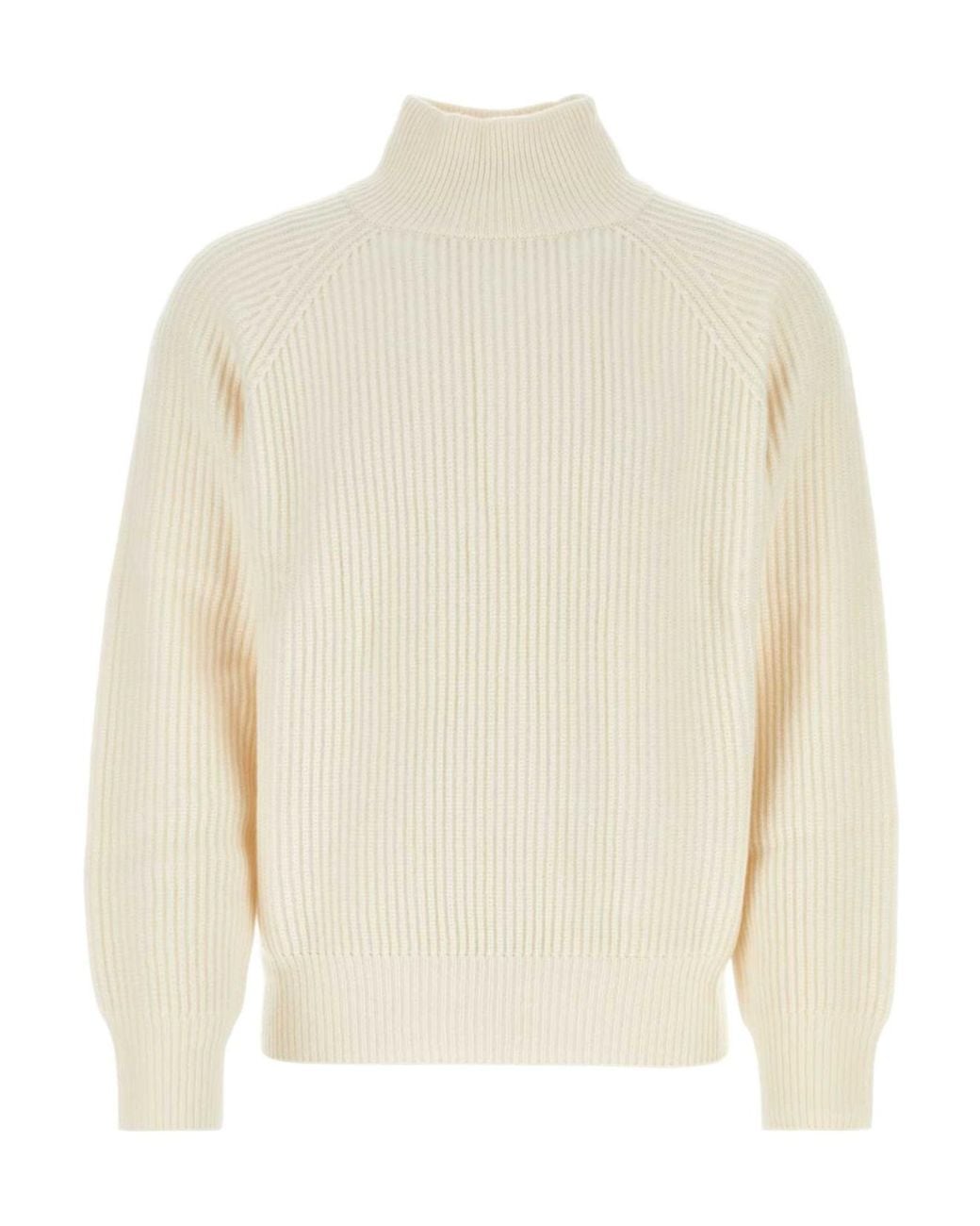 LeKasha White High-Neck Ribbed-Knit Jumper for men