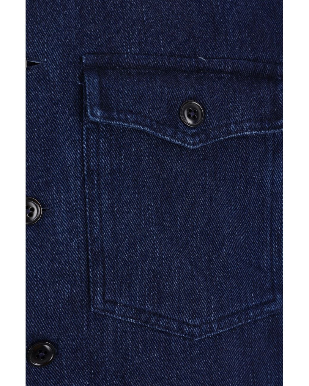 Tom Ford Blue Straight Hem Denim Shirt for men