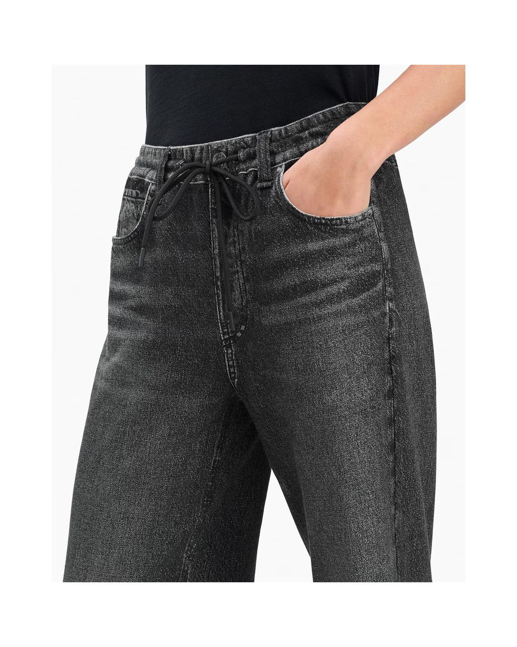 Rag & Bone Black Elastic Waist Jeans