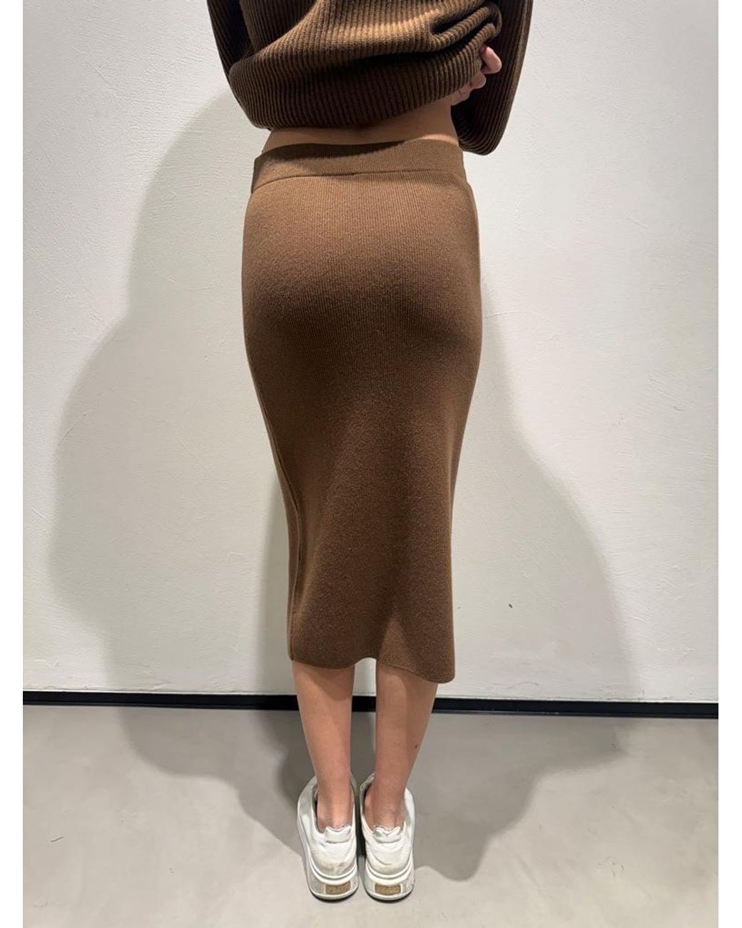 Max Mara Brown Studio Mstzucca Knitted Skirt