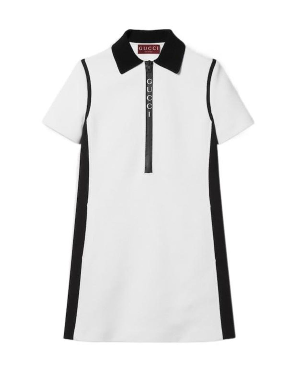Gucci White Jacquard Mini Polo Dress