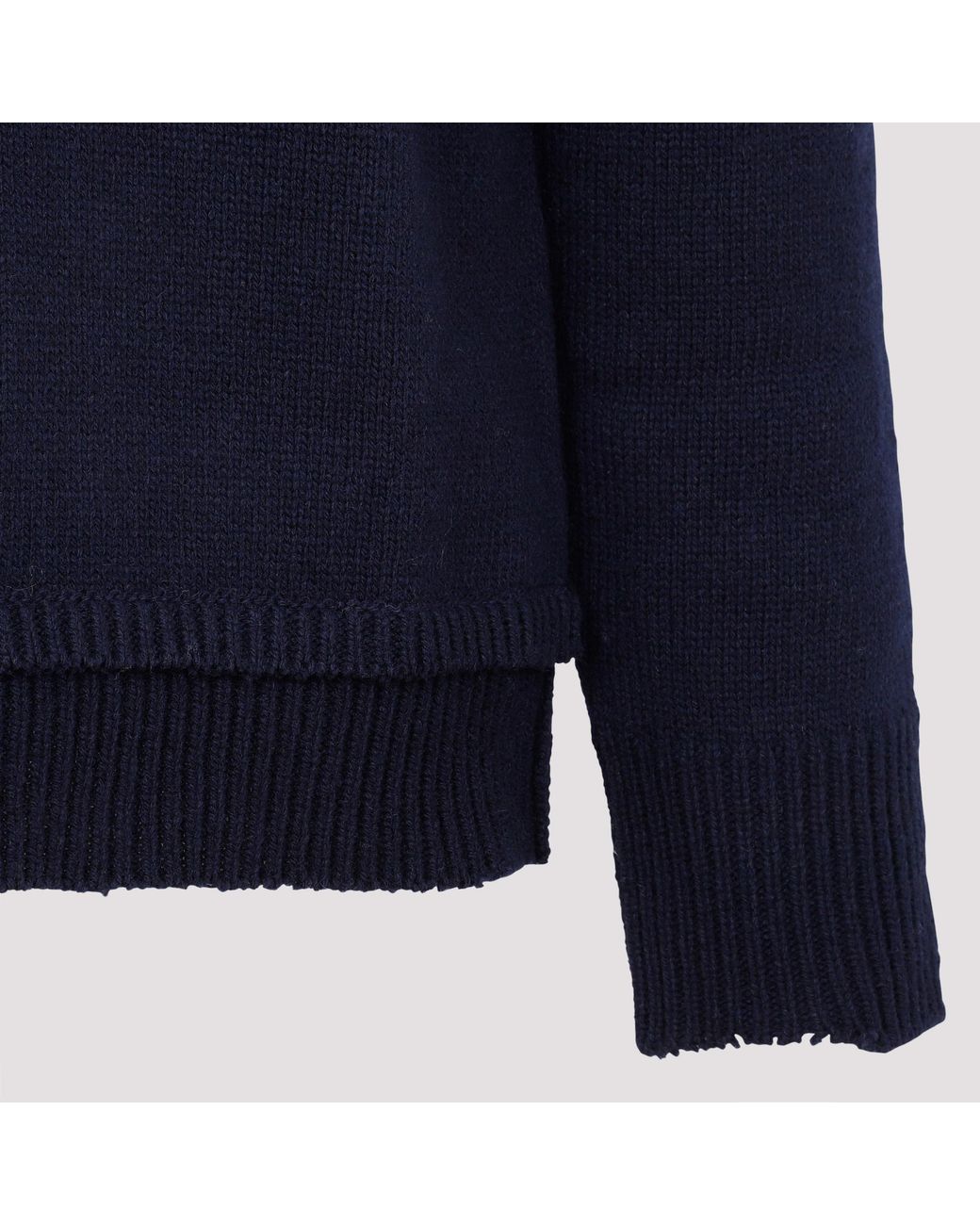 Maison Margiela Blue Elbow Patch Jumper for men