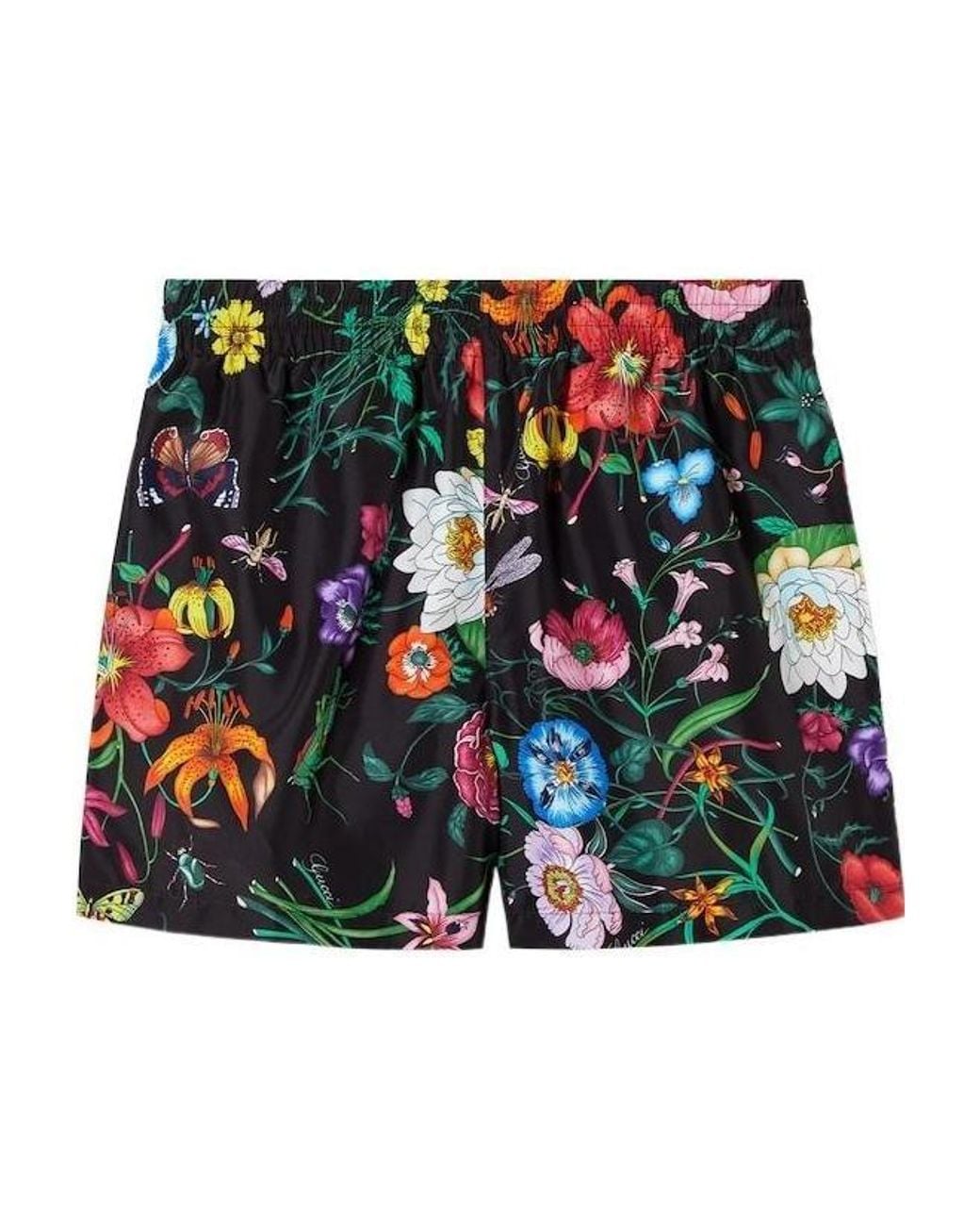 Gucci Multicolor Printed Nylon Swim Shorts for men