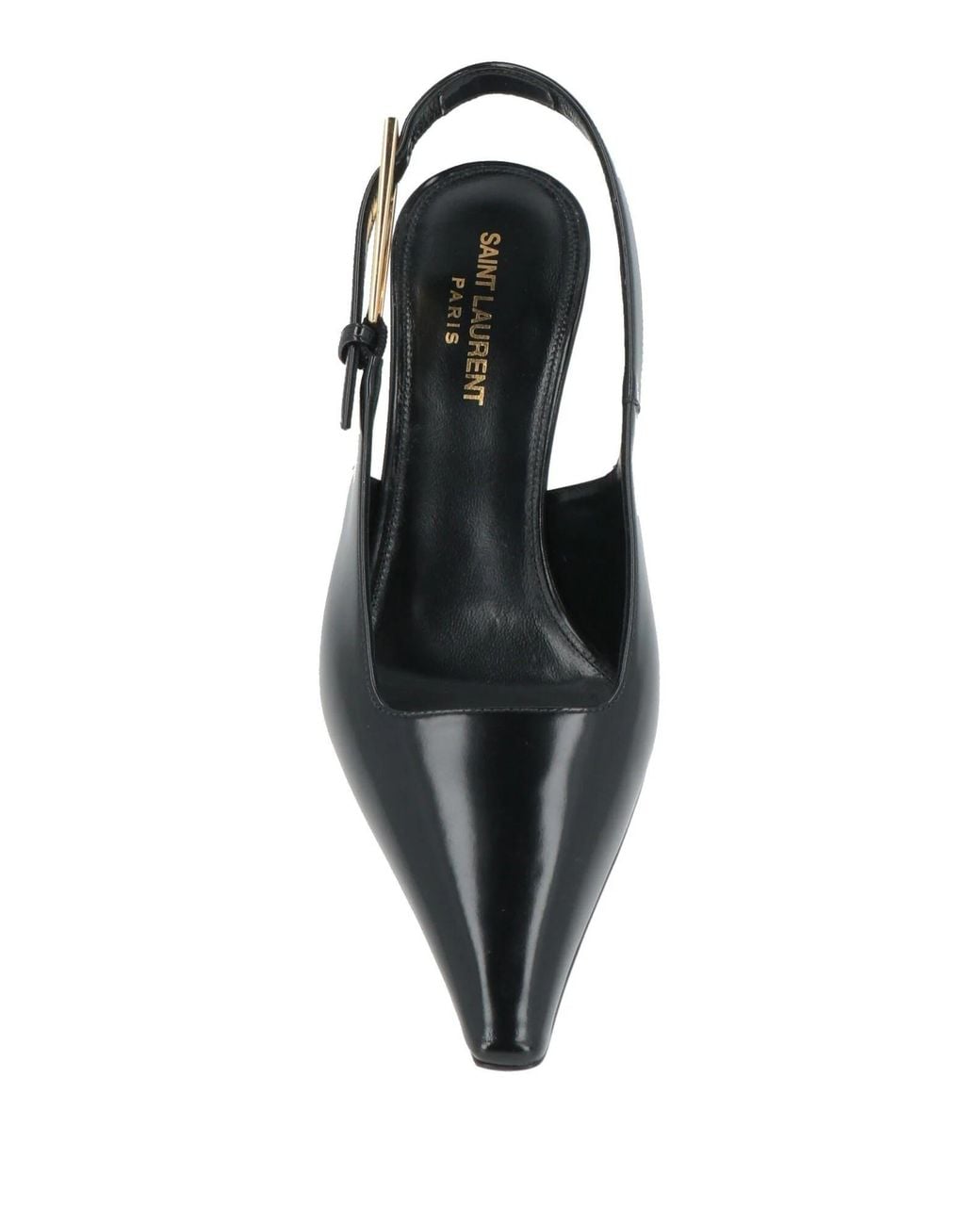 Saint Laurent Black Leather Stiletto Heels