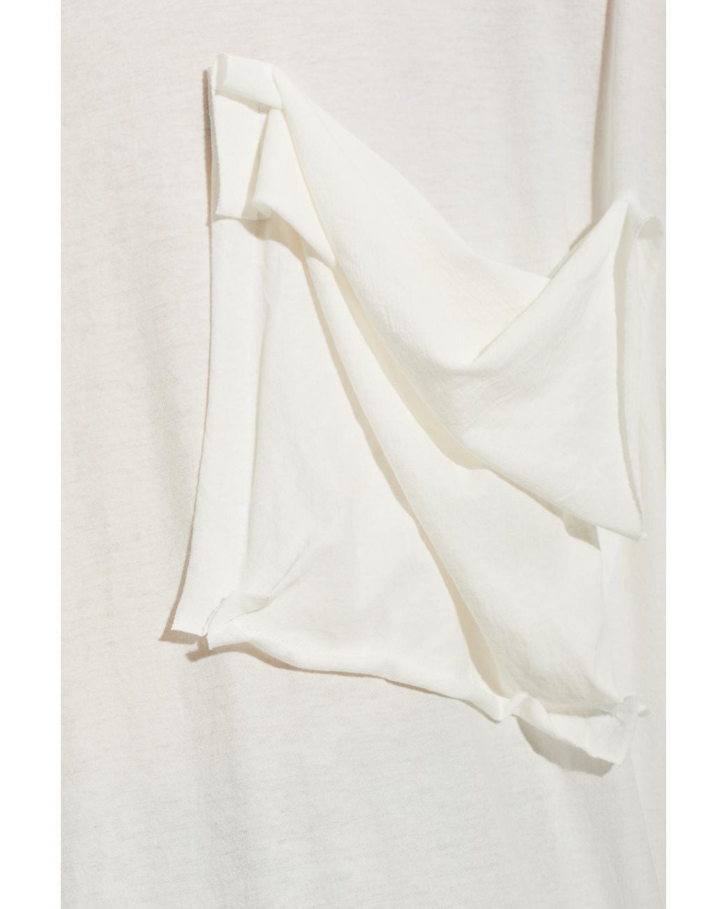 Yohji Yamamoto White Draped Pocket Oversized T-Shirt for men