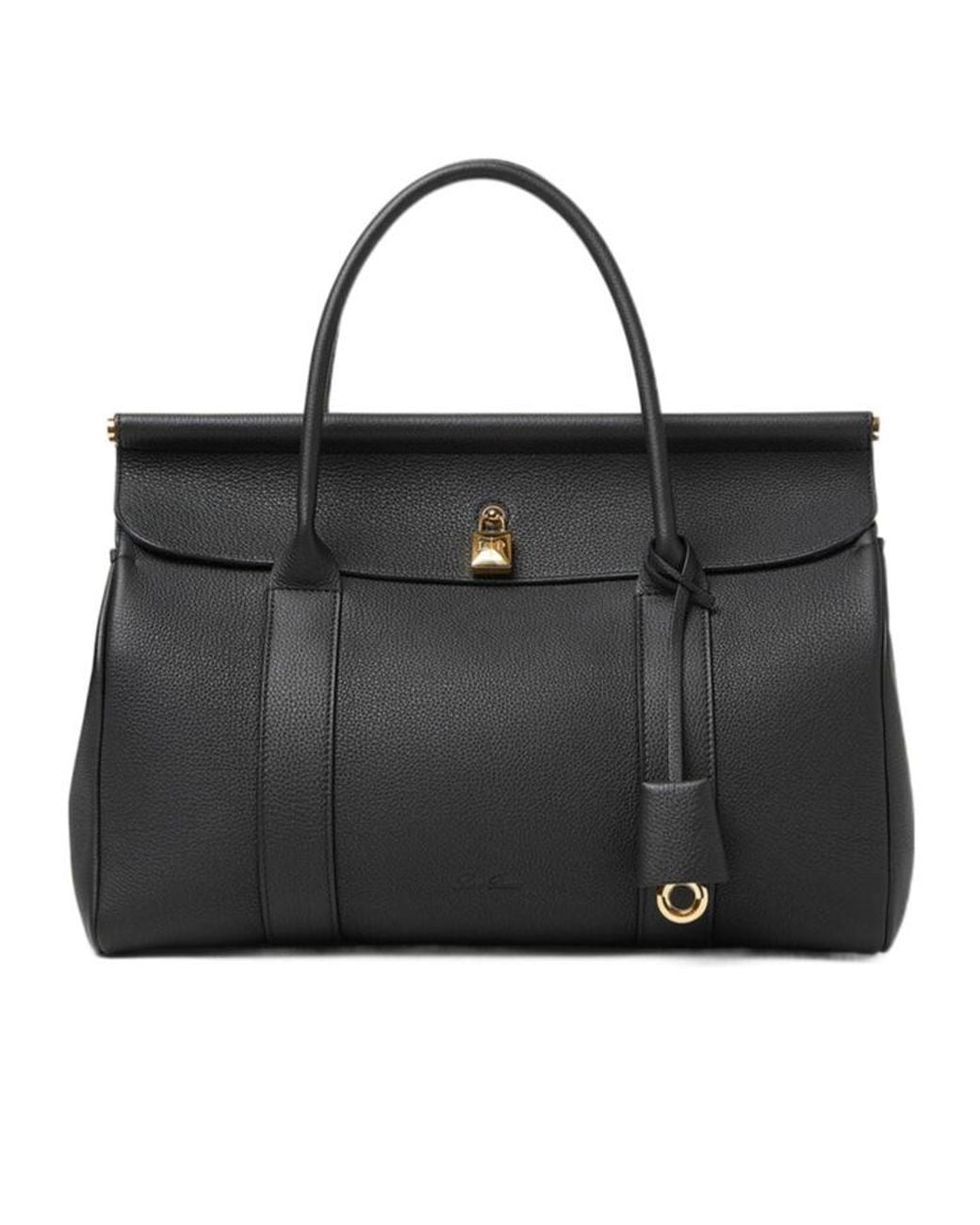 Loro Piana Black Loom Bag L32