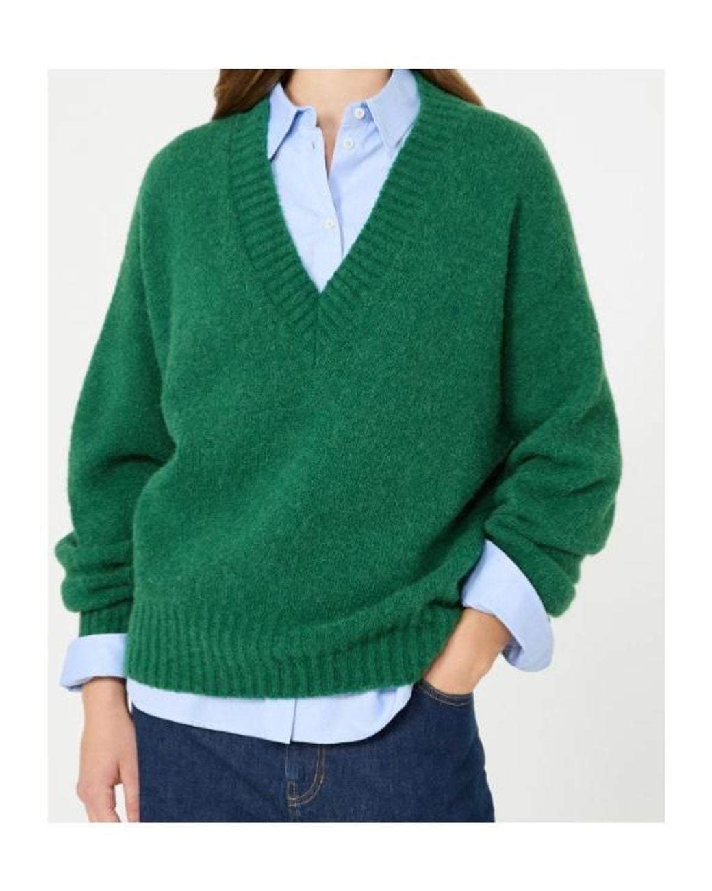Weekend by Maxmara Green Visita V-Neck Knitted Sweater