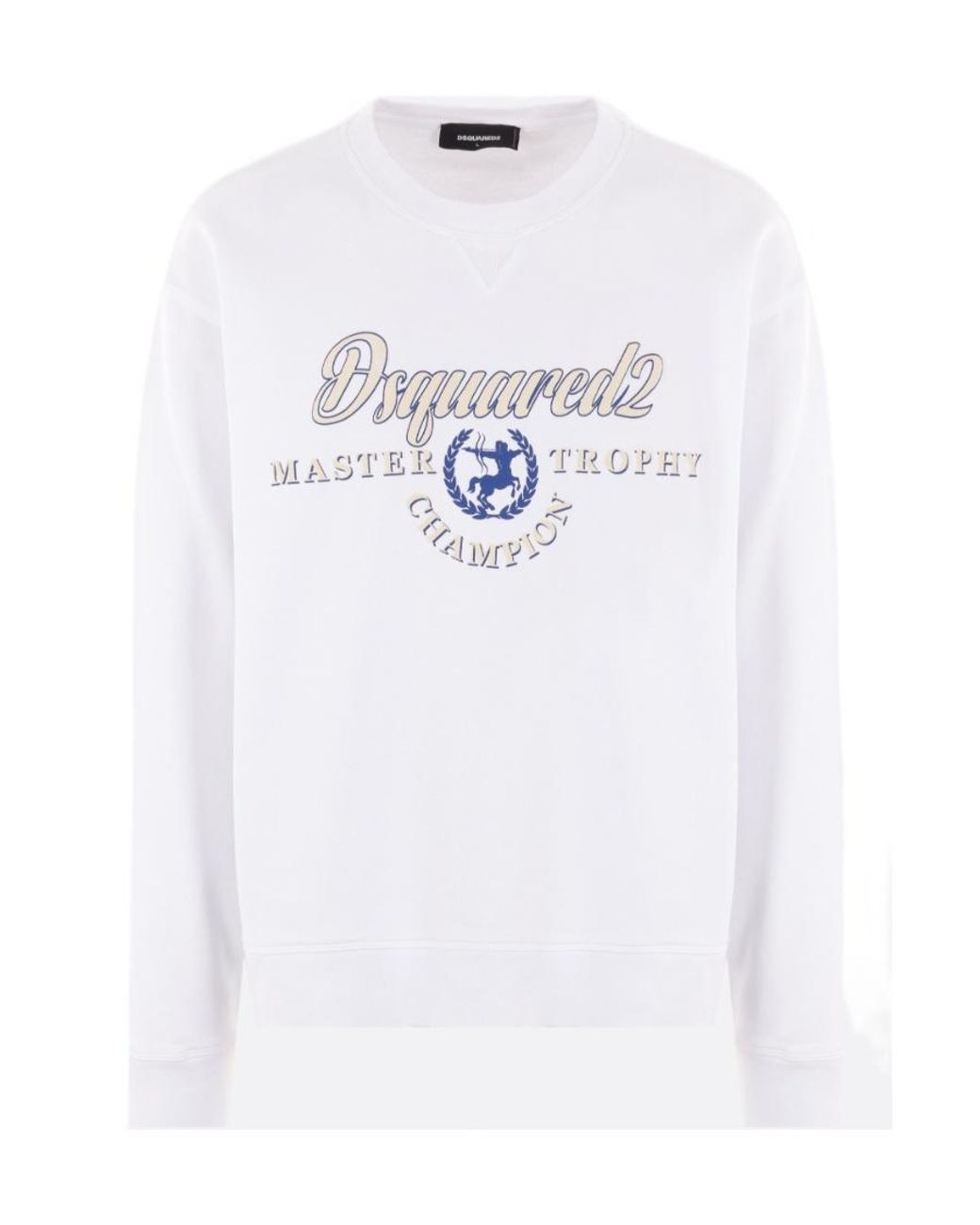 DSquared² White Logo Printed Crewneck Sweatshirt for men