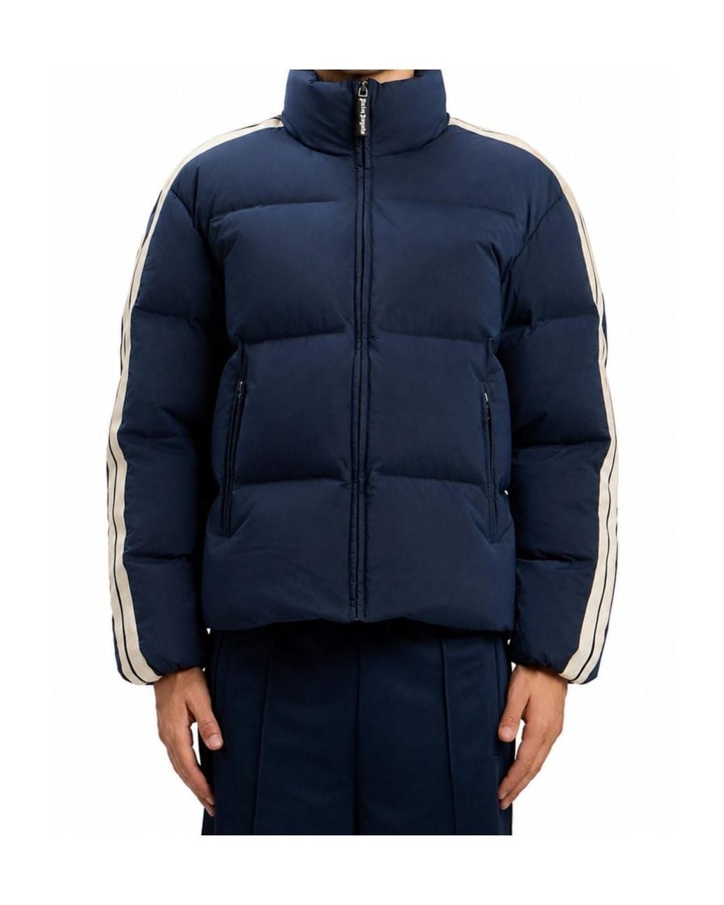 Palm Angels Blue Classic Logo Track Down Jacket for men
