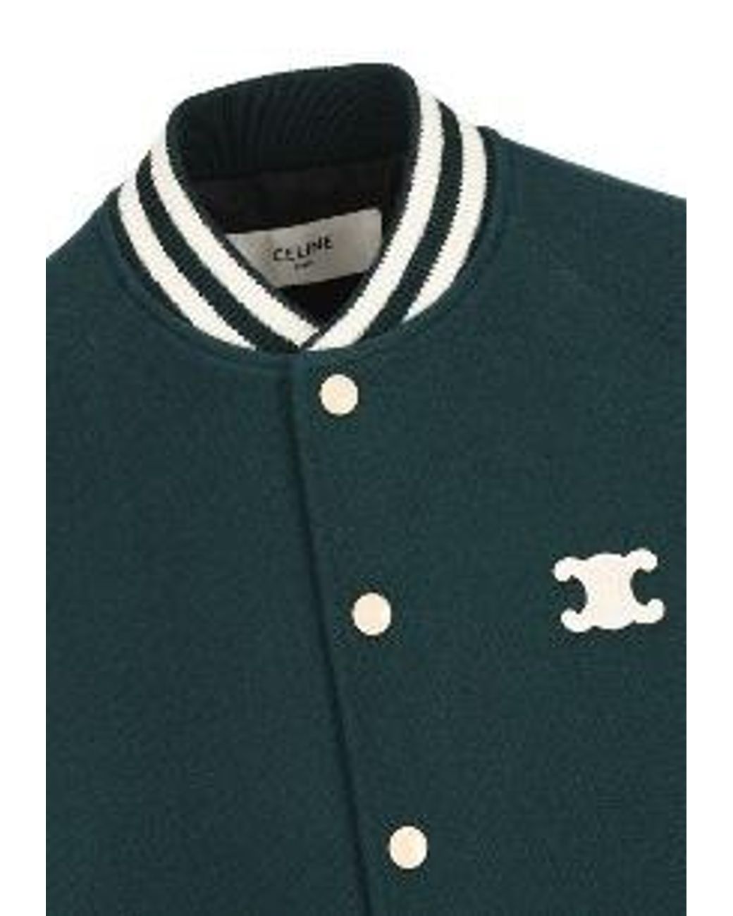 Céline Green Triomphe Teddy Jacket for men