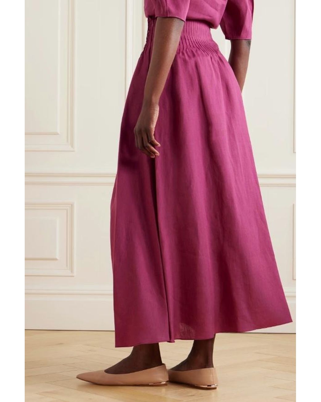 Gabriela Hearst Purple Penelope Skirt