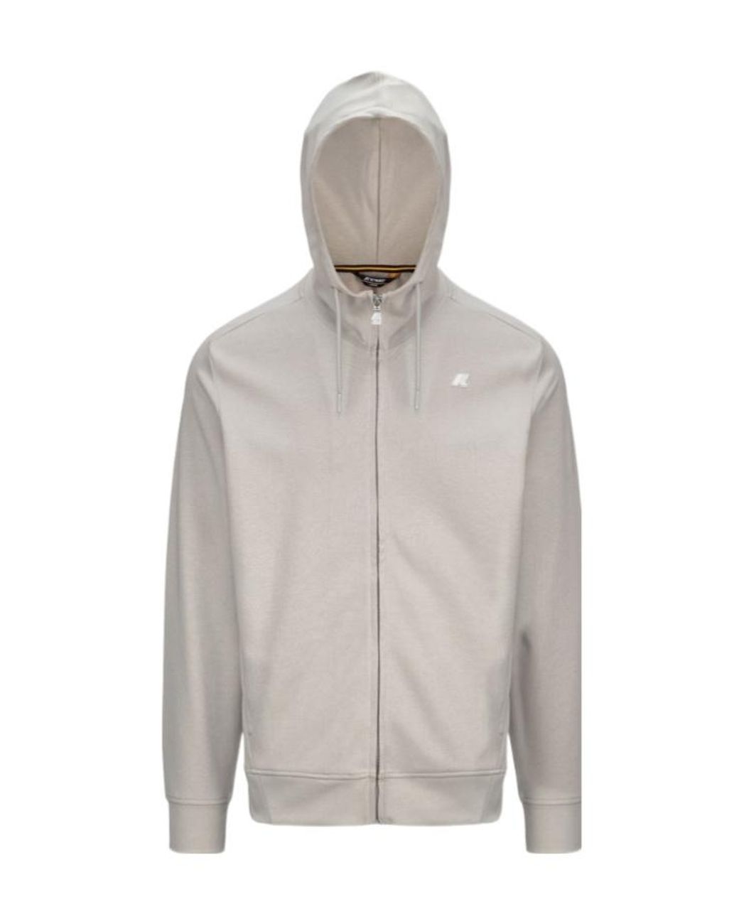 K-Way Gray Zip-Up Hooded Hoodie for men