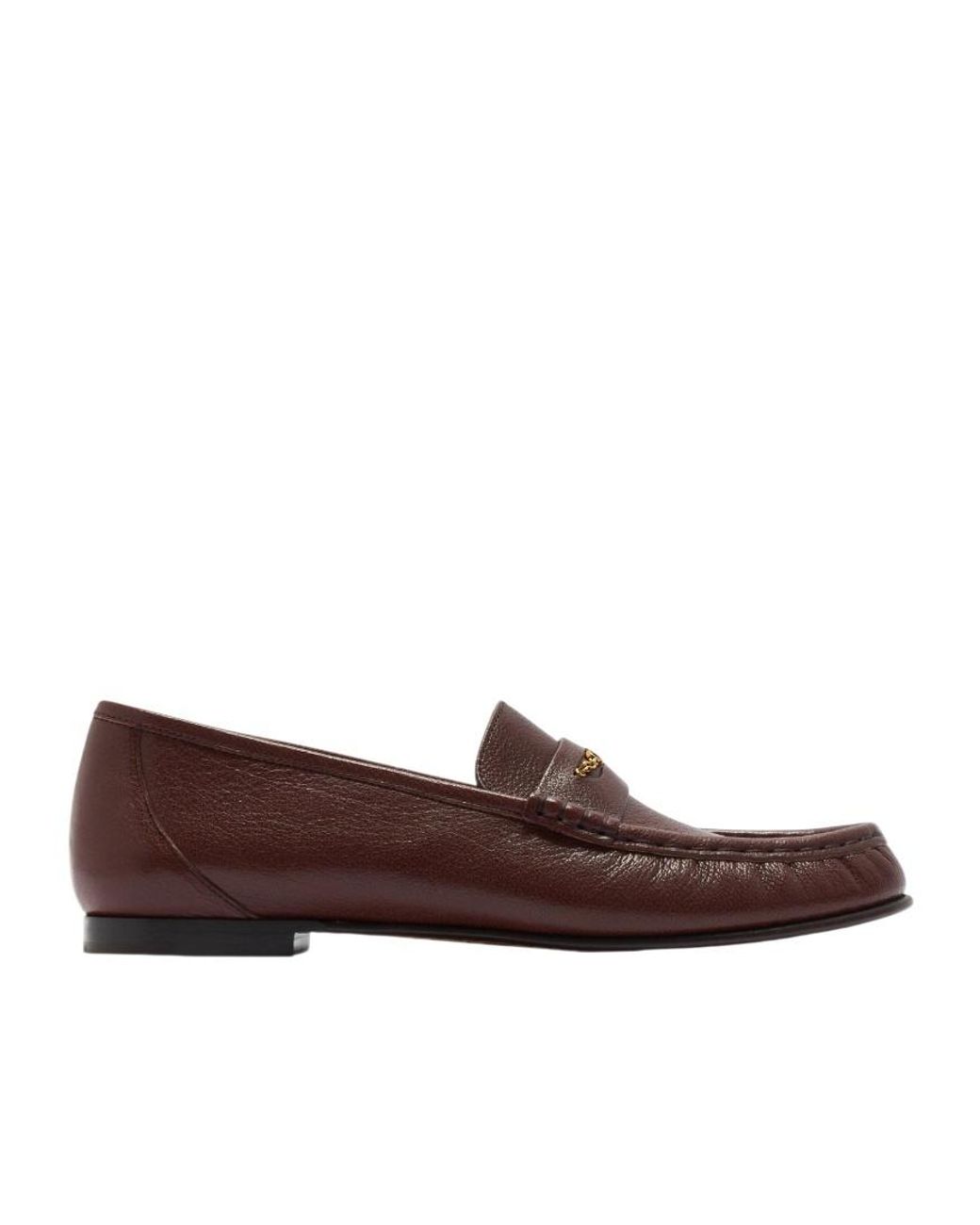 Chloé Brown Chain-Detail Loafers