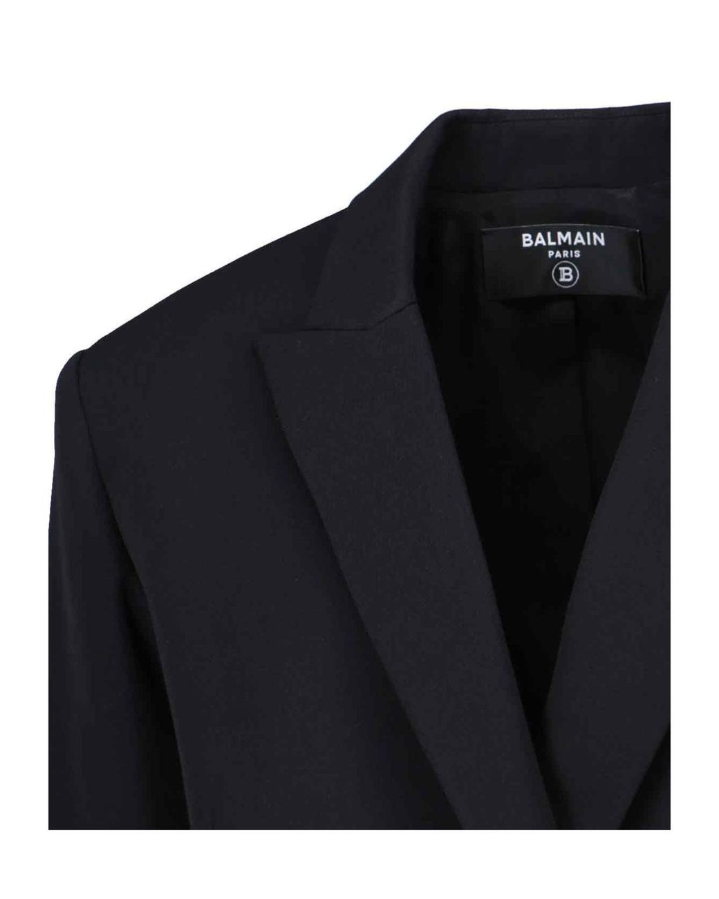 Balmain Blue Double-Breasted Tailored Blazer