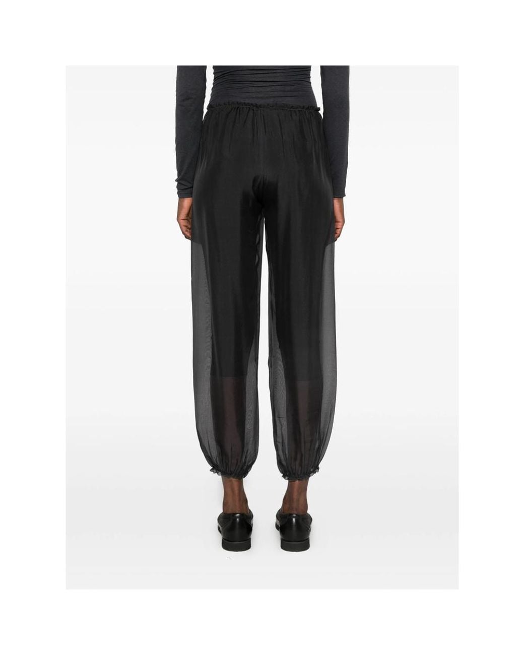 Paloma Wool Black Casual Pants With An Elastic Waistband