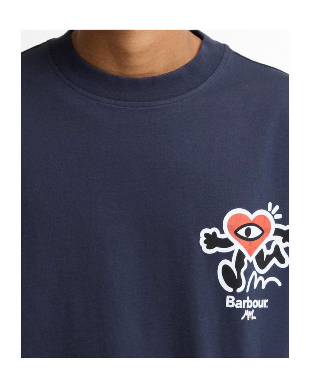 Barbour Blue Printed T-Shirt for men