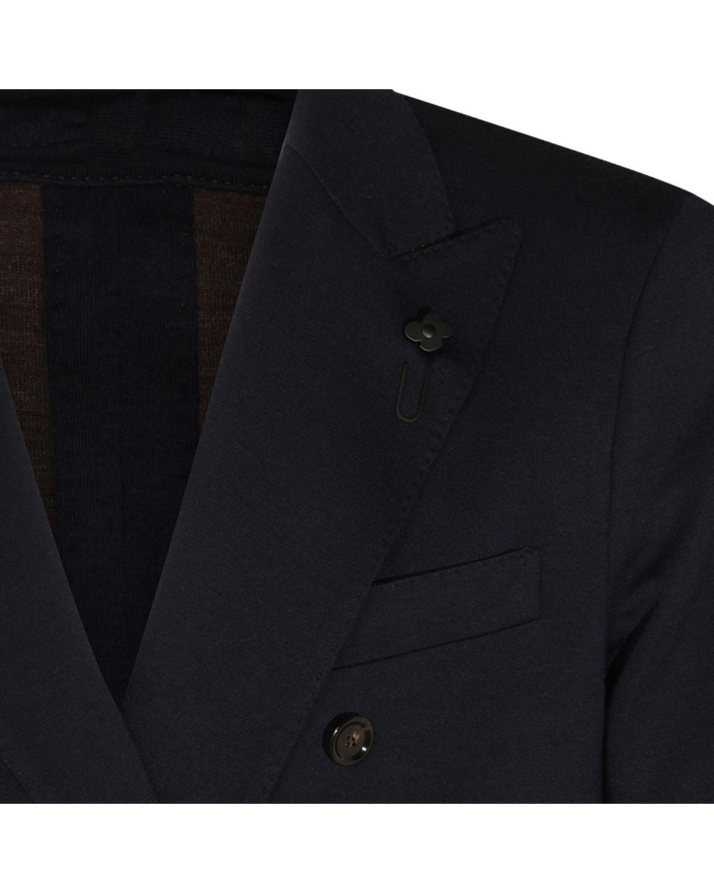 Lardini Blue Double-Breasted Blazer for men