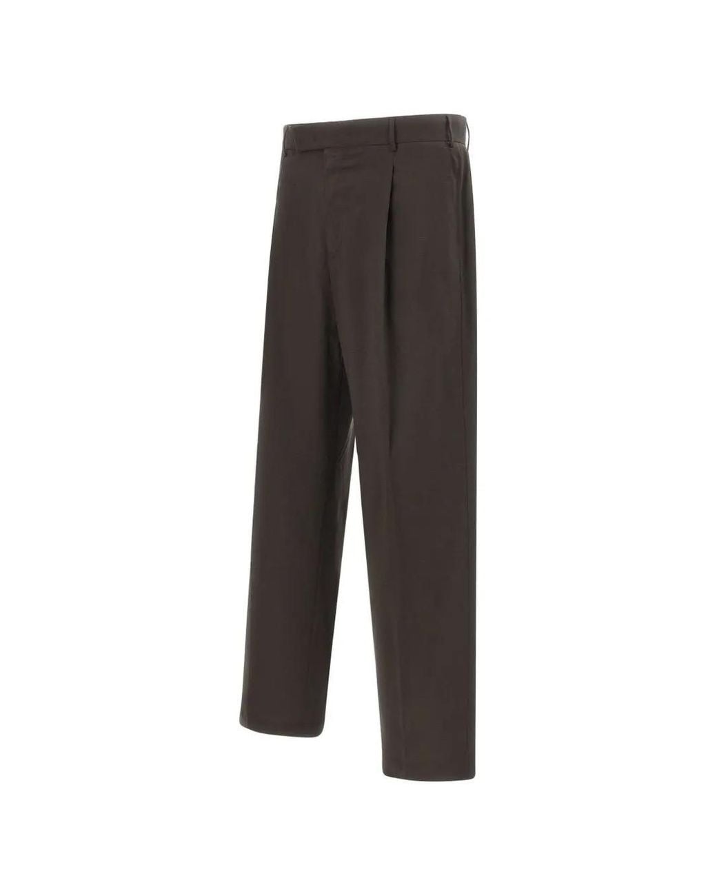Pt Pantaloni Gray Pt Torino Quindici Wide-Leg Pants for men