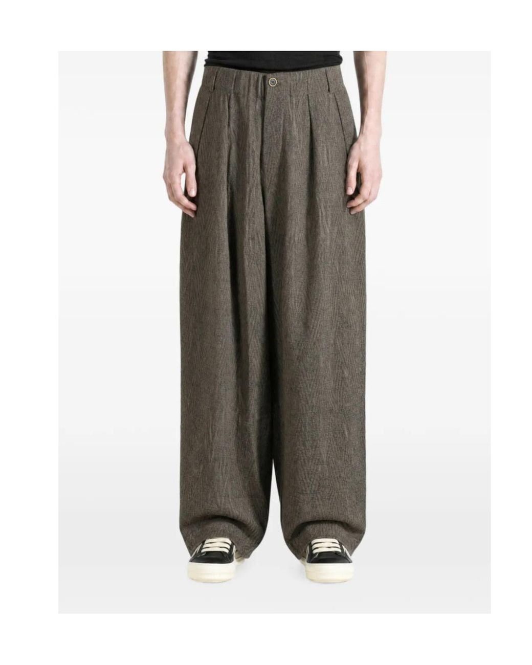 Uma Wang Gray Casual Trousers With Belt Loops for men