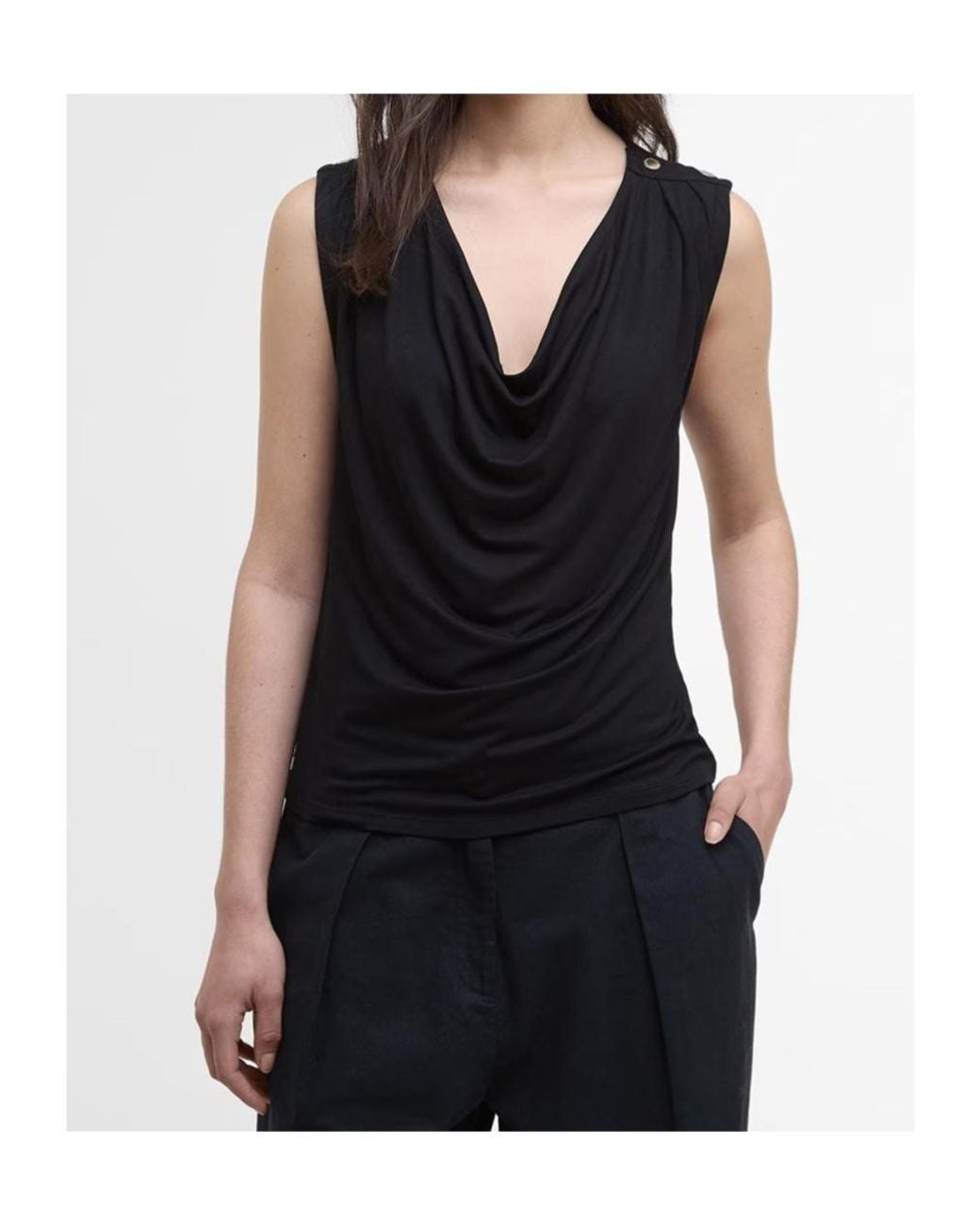 Barbour Black Saskia Top