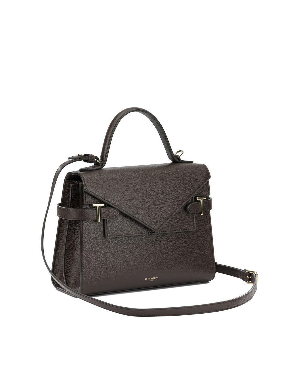 Le Tanneur Black Structured Top Handle Shoulder Bag